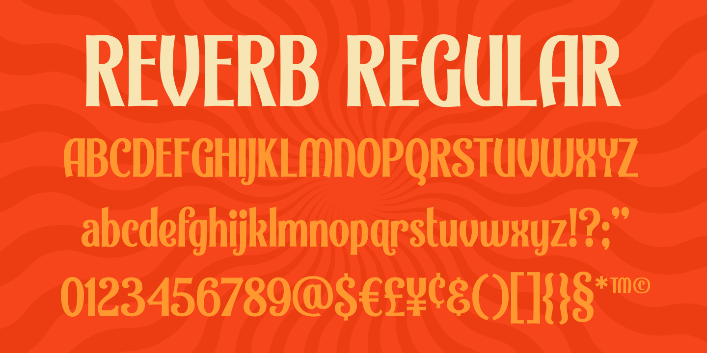 Reverb Regular Font preview